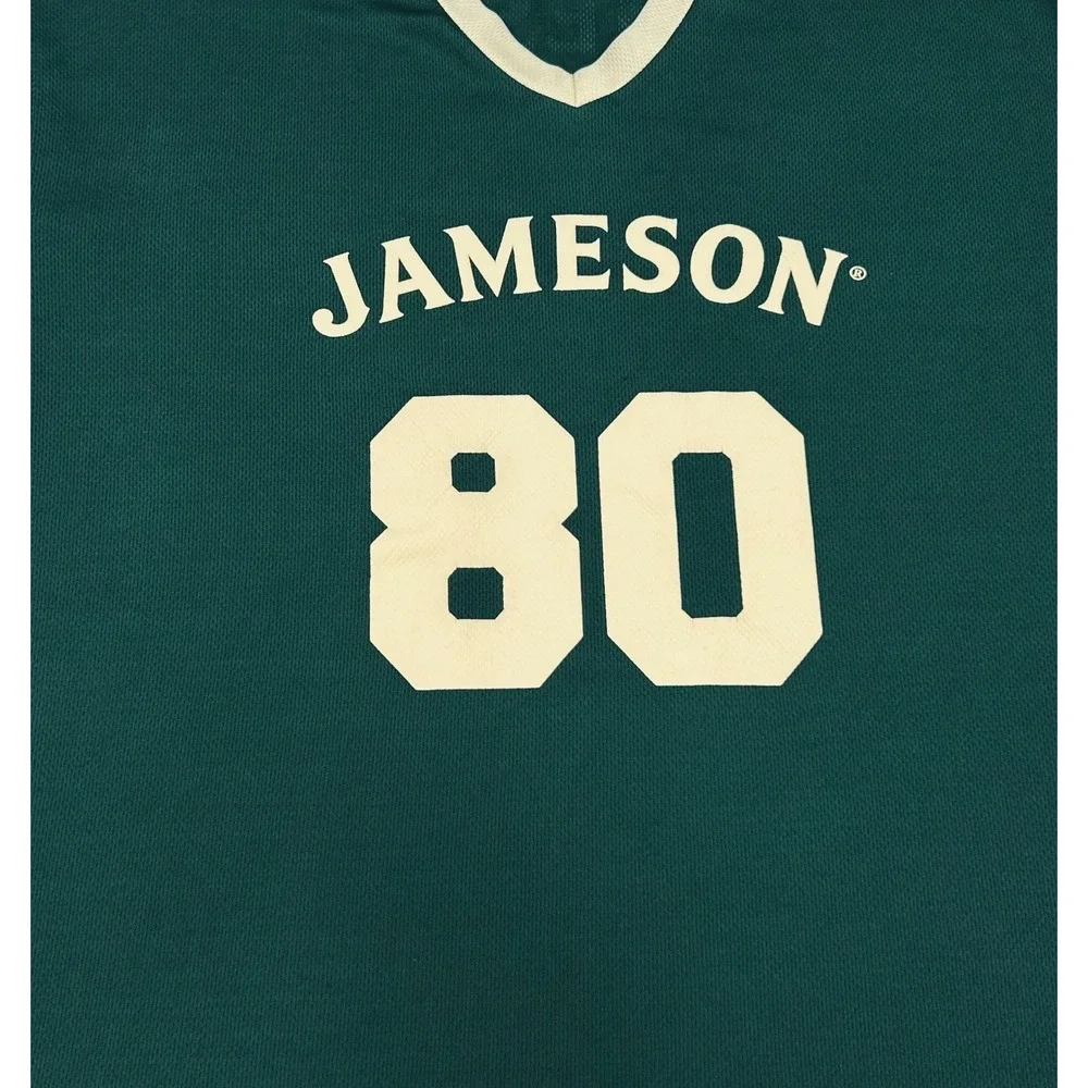 Jameson Irish Whiskey Jersey Shirt Mens Medium Green #80 Graphic Bar Festival